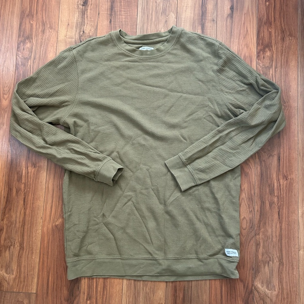 Classic Olive Men's Crewneck Sweater